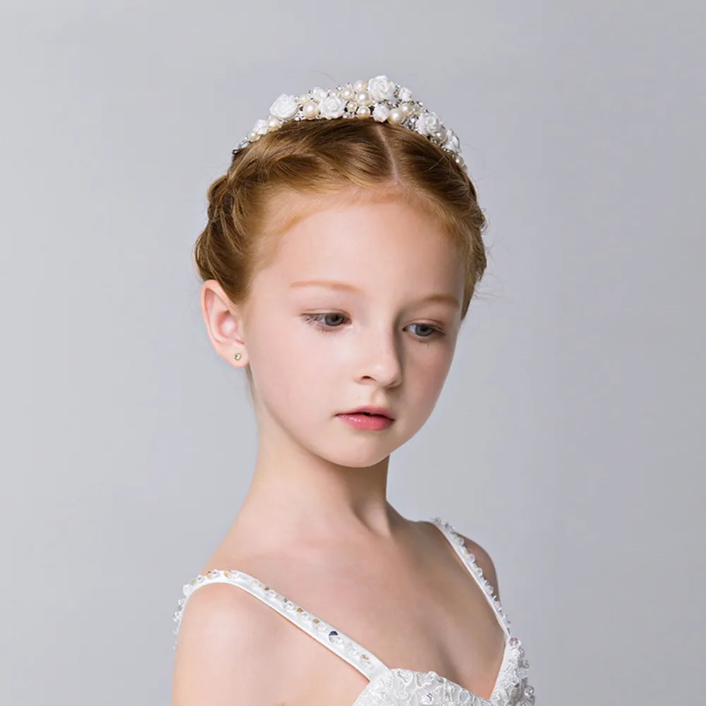 Lovely Girls Headband Simulated Pearl Flower Crown Tiara White Princess Headdress Hairwear Flower Girl Hair Ornament for Wedding
Lovely Girls Headband Simulated Pearl Flower Crown Tiara White Princess Headdress Hairwear Flower Girl Hair Ornament for Wedding