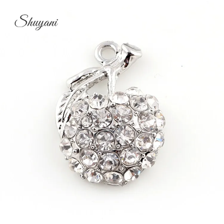 18*24mm Silver Gold Color Charms Fruit Apple Rhinestone Pendants Floating Charms Fit DIY Jewelry Making
18*24mm Silver Gold Color Charms Fruit Apple Rhinestone Pendants Floating Charms Fit DIY Jewelry Making
