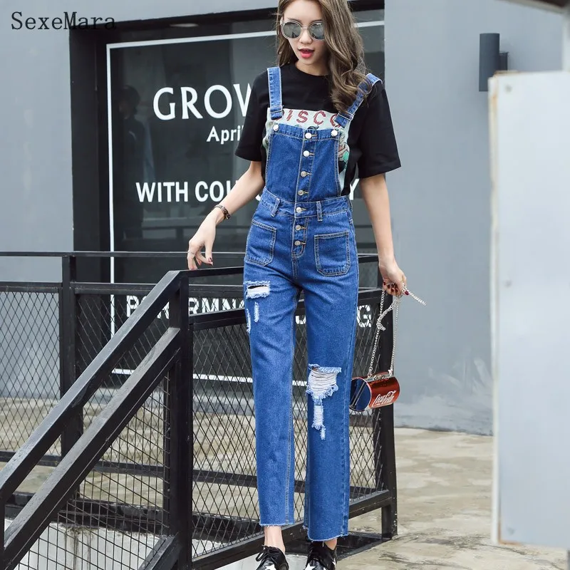 Plus Size Women Wide Leg Loose Ripped Denim Overalls Europe Jumpsuit Boyfriend Hole Pockets Jeans Rompers Single-breasted pants
Plus Size Women Wide Leg Loose Ripped Denim Overalls Europe Jumpsuit Boyfriend Hole Pockets Jeans Rompers Single-breasted pants
