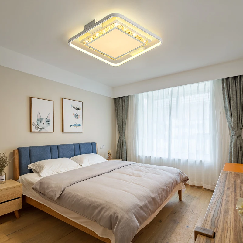 Modern led ceiling light Crystal bedroom lighting white square dining living room lights for home decorative ceiling lamp
Modern led ceiling light Crystal bedroom lighting white square dining living room lights for home decorative ceiling lamp
