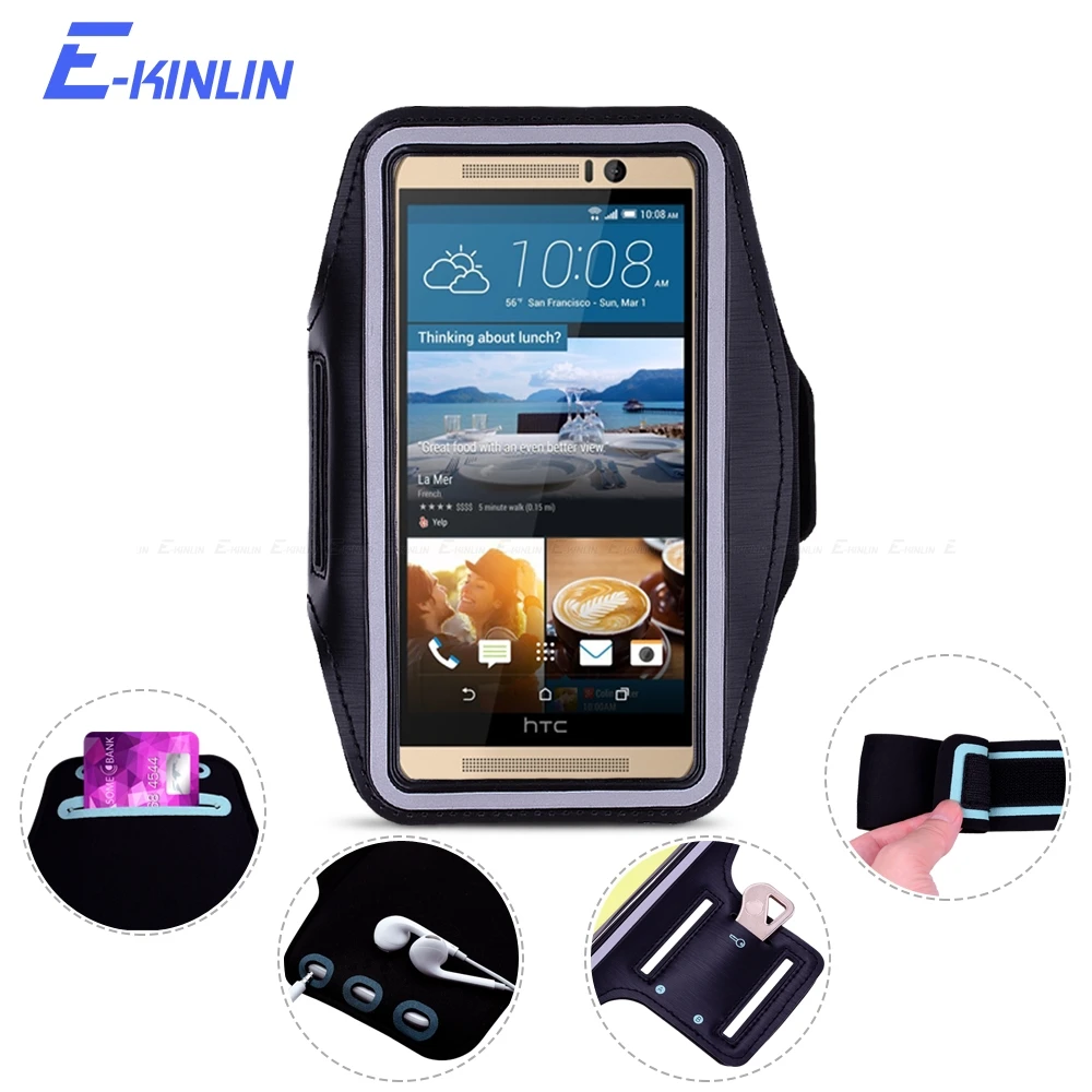 

Outdoor Arm Band Cover Case For HTC One A9 A9s S9 X9 X10 E8 E9 Plus M9s M9 M8s M8 M7 Mini M4 Sport Running Gym Phone holder Bag