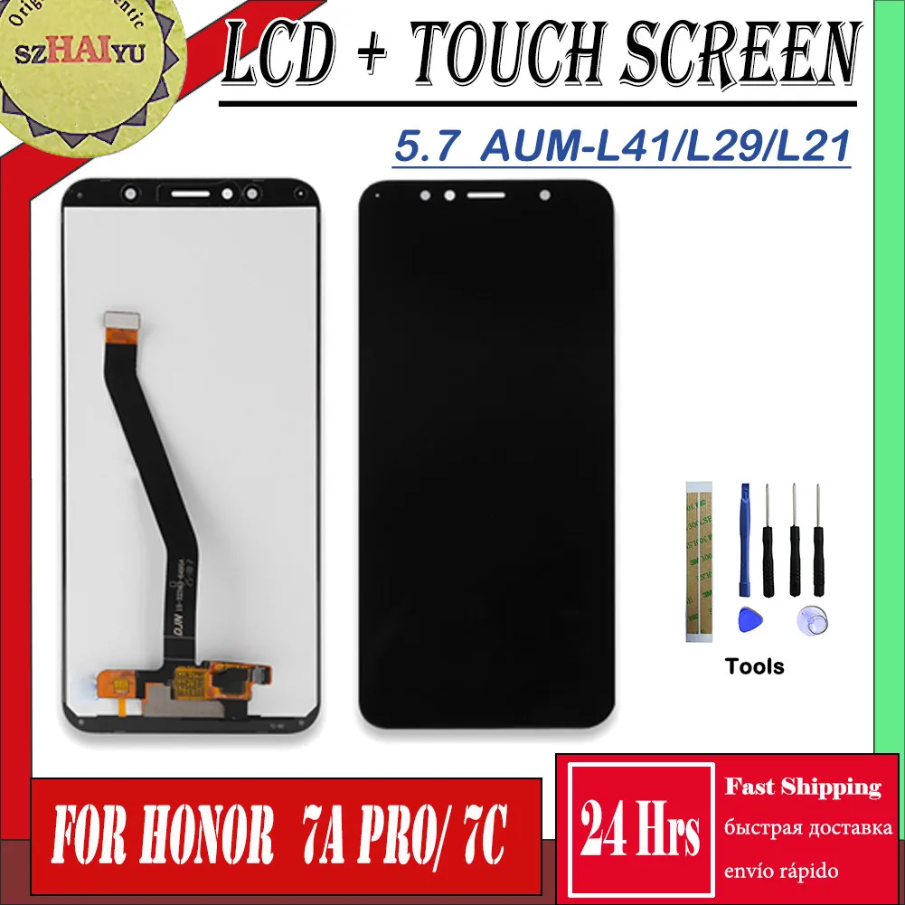5.7'' Screen For Huawei Honor 7A pro aum-l29 Honor 7C AUM-L41 AUM-L21 LCD Display + Touch Screen Digitizer Screen LCD Assembly
5.7'' Screen For Huawei Honor 7A pro aum-l29 Honor 7C AUM-L41 AUM-L21 LCD Display + Touch Screen Digitizer Screen LCD Assembly