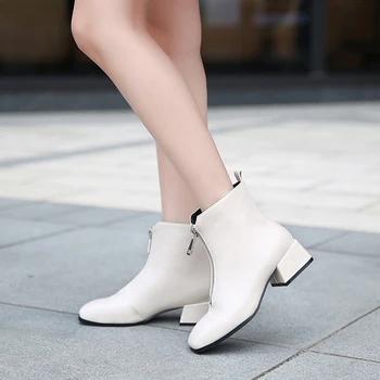 New Fashion Women Boots Split Leather Women Ankle Boots Apricot/Black Zip Casual Lady Shoes Spring/Autumn/Winter Female Shoes
New Fashion Women Boots Split Leather Women Ankle Boots Apricot/Black Zip Casual Lady Shoes Spring/Autumn/Winter Female Shoes