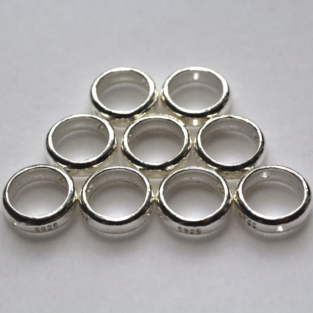 Meihan 925 Sterling Silver Beads Ring with hole for 8mm stone beads For Design & DIY Jewelry
Meihan 925 Sterling Silver Beads Ring with hole for 8mm stone beads For Design & DIY Jewelry