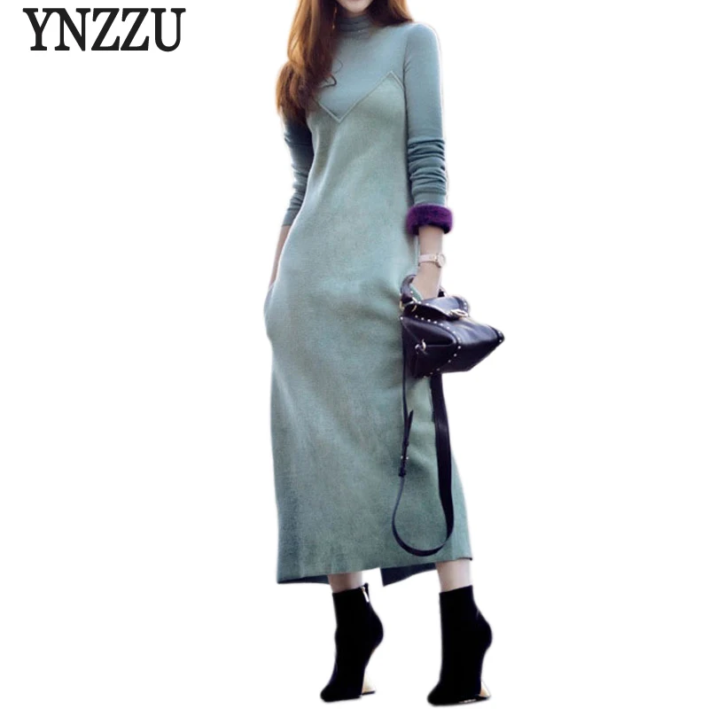 YNZZU 2018 Autumn Winter Women Suede Dress Solid Vintage Turtleneck Long Style Loose Ladies Dress Vestidos Women Clothing YD213
YNZZU 2018 Autumn Winter Women Suede Dress Solid Vintage Turtleneck Long Style Loose Ladies Dress Vestidos Women Clothing YD213