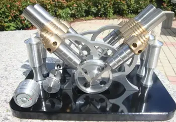 V4 Stirling generator model M16-V4-DV4 Stirling engine model miniature model Stirling power generator set
V4 Stirling generator model M16-V4-DV4 Stirling engine model miniature model Stirling power generator set