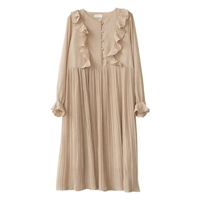 Chiffon Floral Dress Women 2019 Spring Korean Ruffled Long Pleated Dress With Sleeves Female Casual Loose Beach Dresses f156
Chiffon Floral Dress Women 2019 Spring Korean Ruffled Long Pleated Dress With Sleeves Female Casual Loose Beach Dresses f156