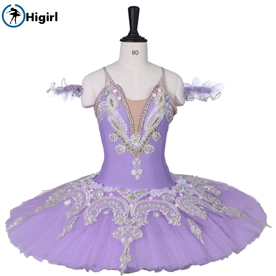Child Lilac Sleeping Beauty Professional Ballet Tutu for Women Adult Performance Platter Ballet Stage Costume BT9059C