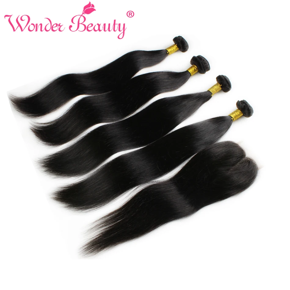 Unprocessed-Indian-Virgin-Hair-With-Closures-Straight-4-bundles-With-Lace-Closures-100-Indian-Human-Hair (1)