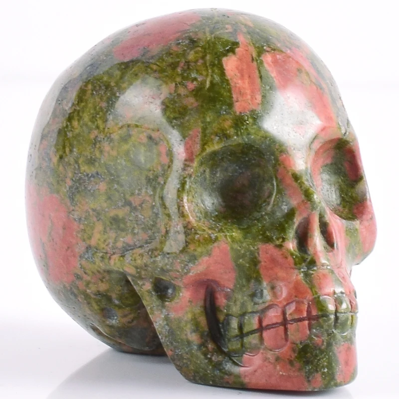 2 inch Natural Unakite Skull figurine Handmade stone Carved statue crystal Realistic healing Home Ornament art collectible
2 inch Natural Unakite Skull figurine Handmade stone Carved statue crystal Realistic healing Home Ornament art collectible