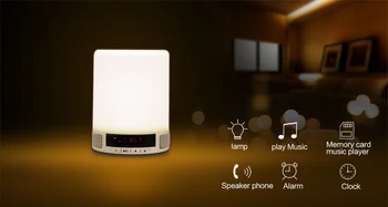 Romantic Lighting Bluetooth Speaker with Smart Alarm Clock Led lantern lamp with Touch induction lamp
Romantic Lighting Bluetooth Speaker with Smart Alarm Clock Led lantern lamp with Touch induction lamp