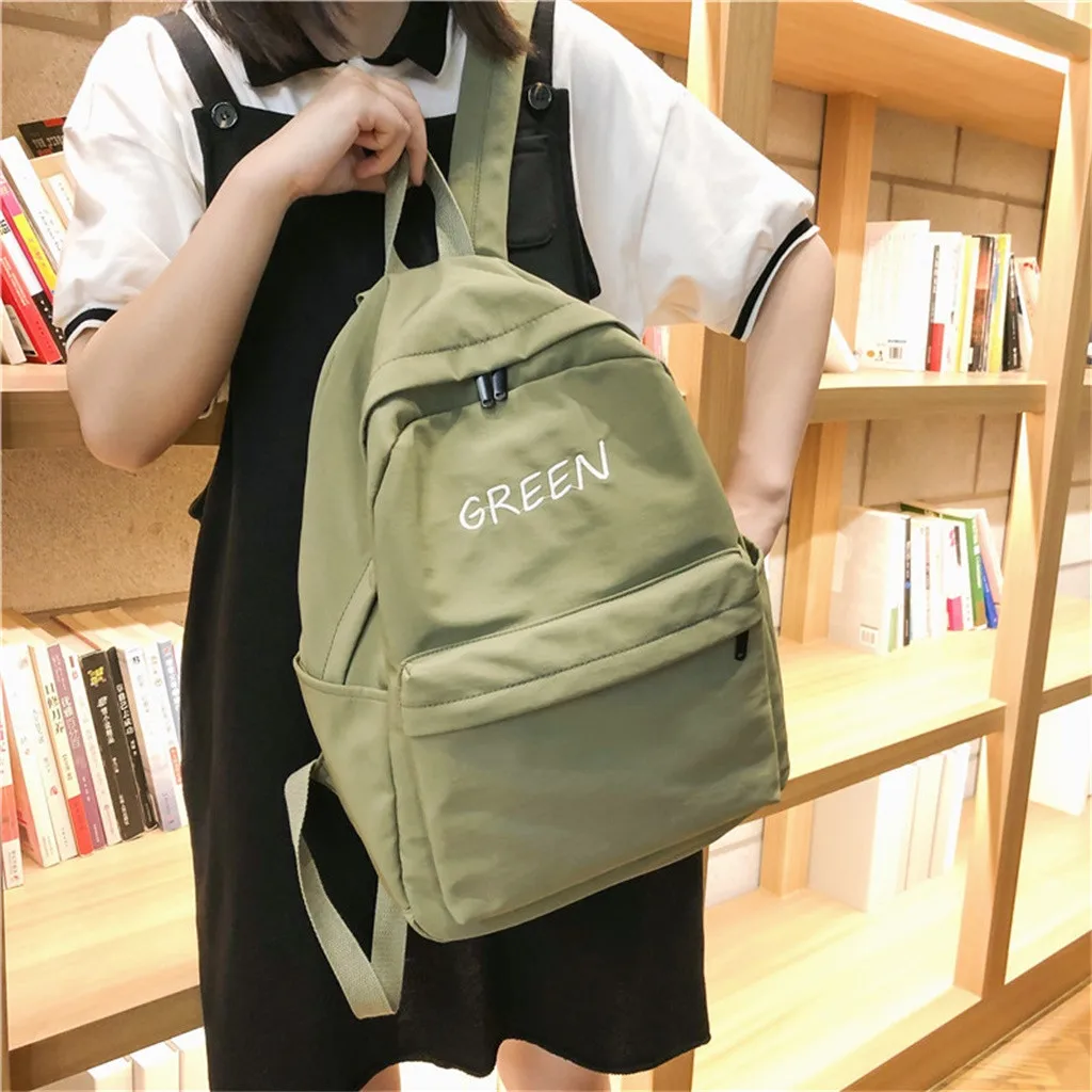 MUQGEW Backpack Women Nylon Army GREEN High Capacity Solid Color Letter PRINT Waterproof Zipper Soft Back pack Travel School Bag
MUQGEW Backpack Women Nylon Army GREEN High Capacity Solid Color Letter PRINT Waterproof Zipper Soft Back pack Travel School Bag
