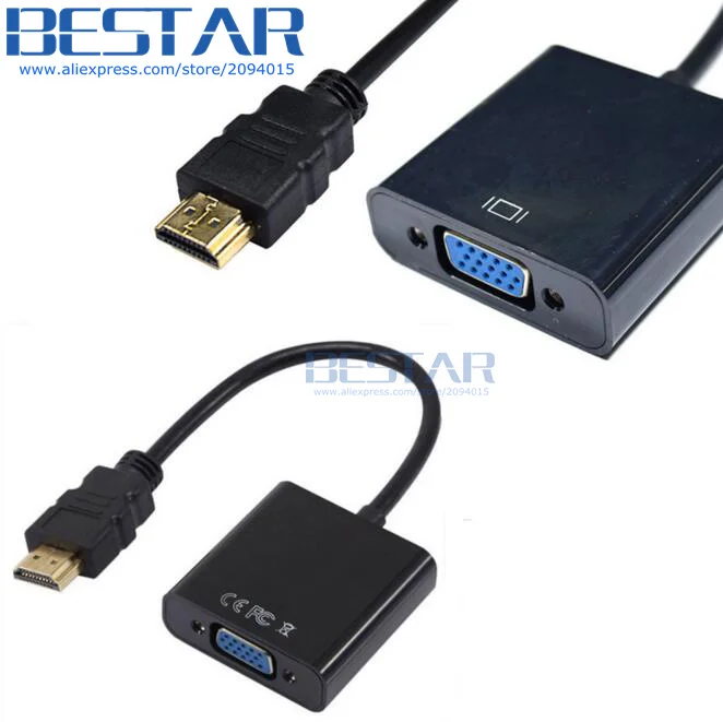 Кабель-адаптер HDMI Male-VGA Female адаптер 1080P HD Full PC DVD 0 2 м для монитора проектора 100