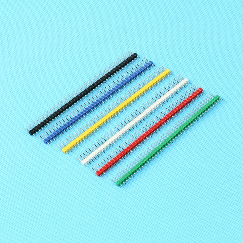30 pcs/set 2.54mm Black + White + Red + Yellow + Blue + Green 1X40 Single Row Pin Male Header Strip Copper-Plated Colorful
30 pcs/set 2.54mm Black + White + Red + Yellow + Blue + Green 1X40 Single Row Pin Male Header Strip Copper-Plated Colorful
