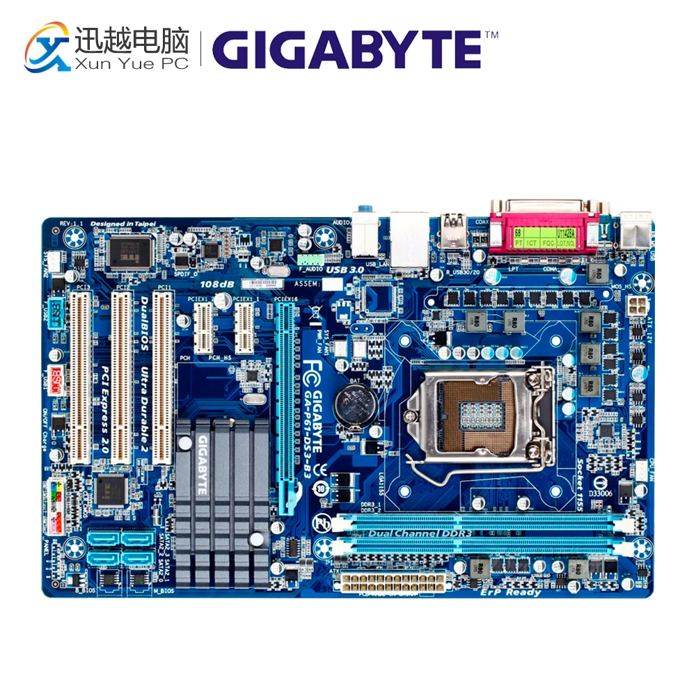 Gigabyte GA-P61-DS3-B3 Desktop Motherboard P61-DS3-B3 H61 LGA 1155 i3 i5 i7 DDR3 16G ATX
Gigabyte GA-P61-DS3-B3 Desktop Motherboard P61-DS3-B3 H61 LGA 1155 i3 i5 i7 DDR3 16G ATX