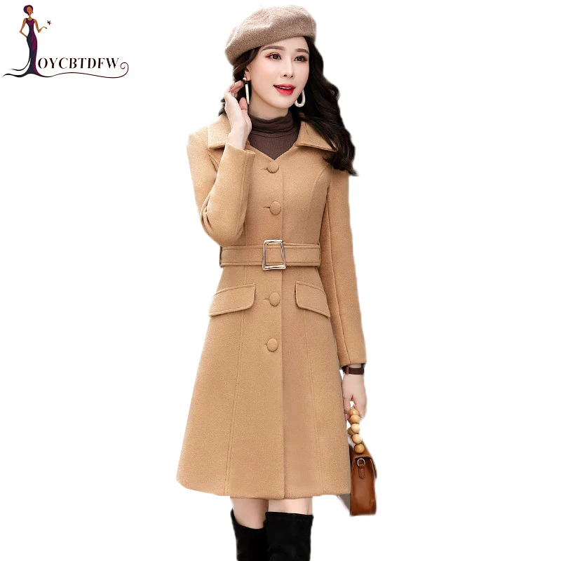 Spring Autumn Women Woolen Jacket 2019 New Single-breasted Slim Outerwear Mid long Large size Solid color Female Woolen Coat 471
Spring Autumn Women Woolen Jacket 2019 New Single-breasted Slim Outerwear Mid long Large size Solid color Female Woolen Coat 471