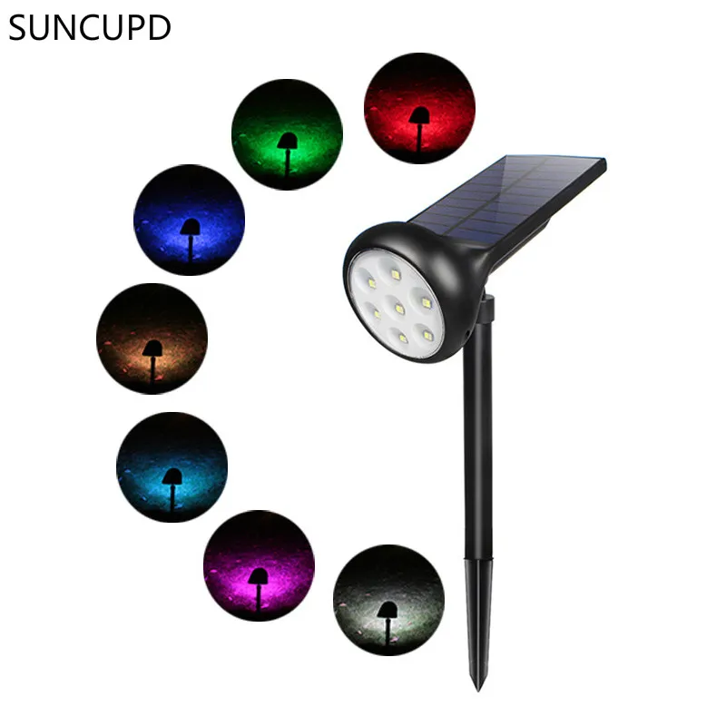 2019 New 7 LEDS Solar Lawn Light 7 Color Outdoor RGB Garden Decorative Wall Lamp IP55 Waterproof Spotlight Villa Floor Lamp
2019 New 7 LEDS Solar Lawn Light 7 Color Outdoor RGB Garden Decorative Wall Lamp IP55 Waterproof Spotlight Villa Floor Lamp