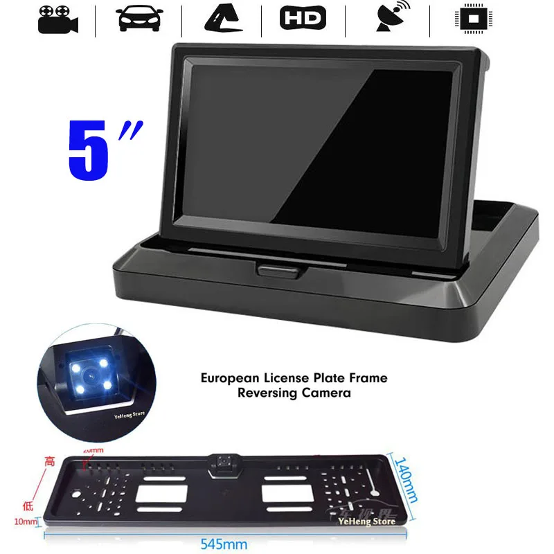 5'' Foldable car monitor display reversing image HD display front and rear view right blind spot visible DVD with plate camera
5'' Foldable car monitor display reversing image HD display front and rear view right blind spot visible DVD with plate camera