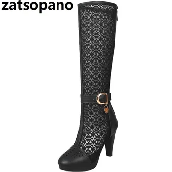 Size 31-43 New Fashion Women Knee High Boots Square Heel Zipper Sexy Lace Mesh Boots Summer Cool Boots Breathable Women's Shoes
Size 31-43 New Fashion Women Knee High Boots Square Heel Zipper Sexy Lace Mesh Boots Summer Cool Boots Breathable Women's Shoes