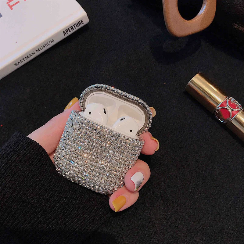 Shiny diamonds hard case for Apple Airpods 1/2 case protective cover Wireless Bluetooth Earphone Case Charging box bags
Shiny diamonds hard case for Apple Airpods 1/2 case protective cover Wireless Bluetooth Earphone Case Charging box bags