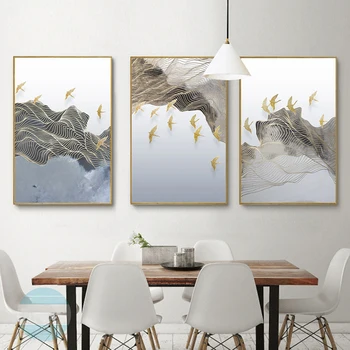 HAOCHU Traditional Chinese Landscape Abstract Mountain And Flying Birds Canvas Painting Wall Poster For Living Room Study Decor
HAOCHU Traditional Chinese Landscape Abstract Mountain And Flying Birds Canvas Painting Wall Poster For Living Room Study Decor