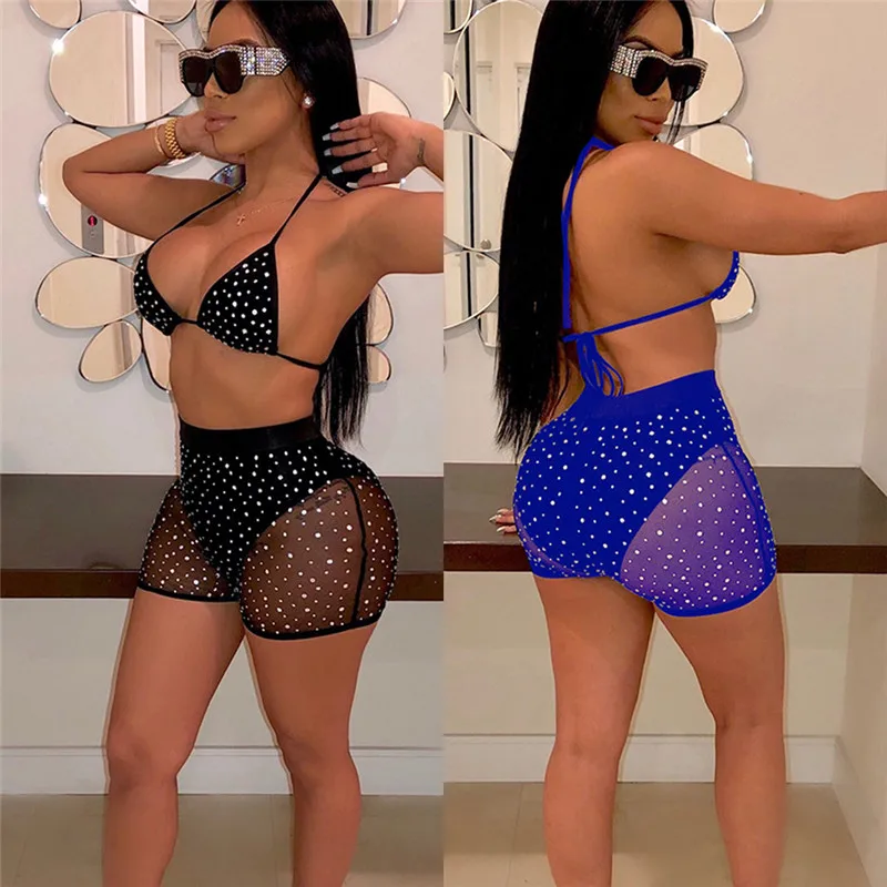 Women Rhinestone Bikini Set Summer Crystal Diamond Push-up Bikini Set Bathing Suit Swimsuit Two Piece Swimwear Maillot De Bain
Women Rhinestone Bikini Set Summer Crystal Diamond Push-up Bikini Set Bathing Suit Swimsuit Two Piece Swimwear Maillot De Bain