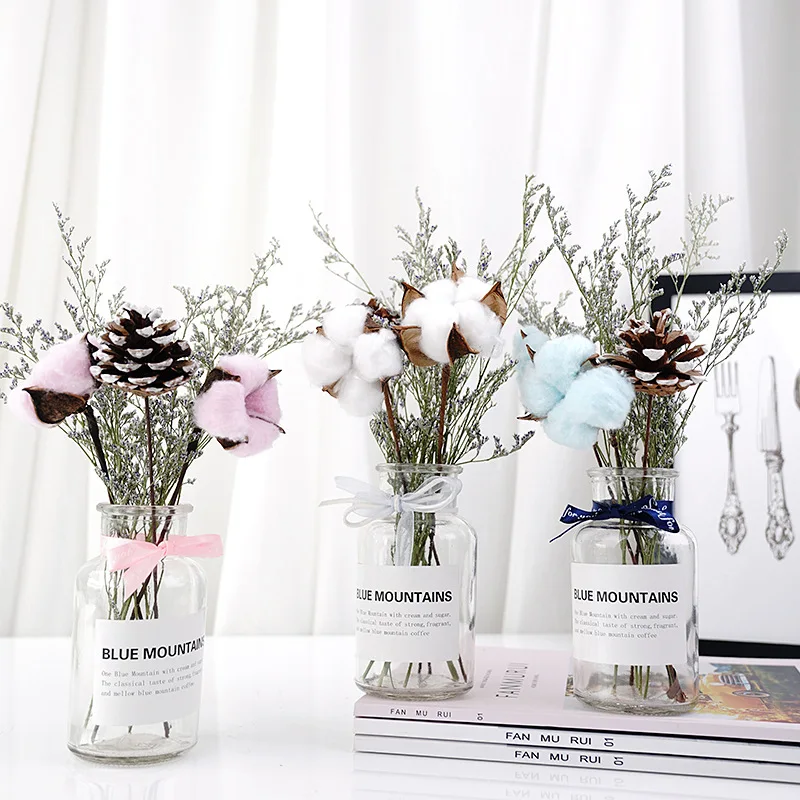Artificial Flowers With Vase Wedding Decoration Dried Fake Flowers And Glass Terrarium Glass Containers Flores Ornaments 1 Set
Artificial Flowers With Vase Wedding Decoration Dried Fake Flowers And Glass Terrarium Glass Containers Flores Ornaments 1 Set