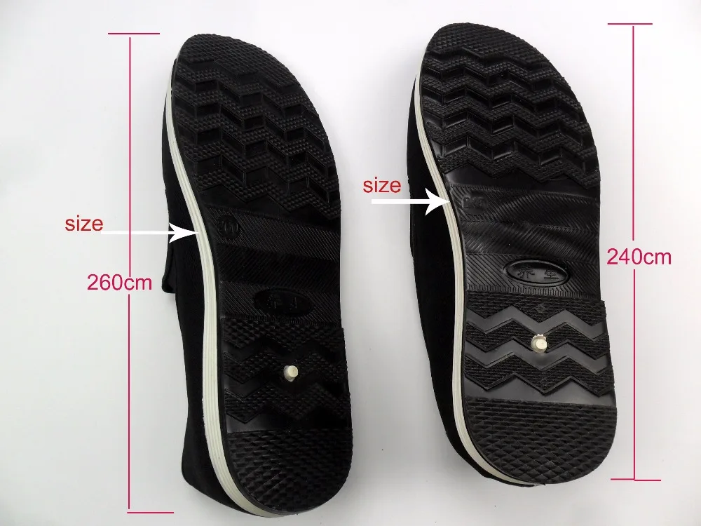 Description Picture 5 of itemTop Quality Black Cotton Shoes Vintage Chinese Kung Fu shoes Wing Chun Tai Chi Slipper Martial Art Pure Cotton Shoes