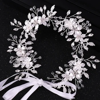 FORSEVEN Wedding Bride Hair Jewelry Accessories Leaf Flower Handmade Hair Band Head Pieces with Ribbon Crystal Bridal Headbands
FORSEVEN Wedding Bride Hair Jewelry Accessories Leaf Flower Handmade Hair Band Head Pieces with Ribbon Crystal Bridal Headbands