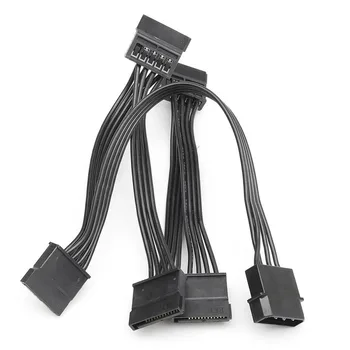 Zeadow 4 Pin Molex Male To 5 X 15 Pin SATA Female Power Cable Adapter For Multiple HDD
Zeadow 4 Pin Molex Male To 5 X 15 Pin SATA Female Power Cable Adapter For Multiple HDD