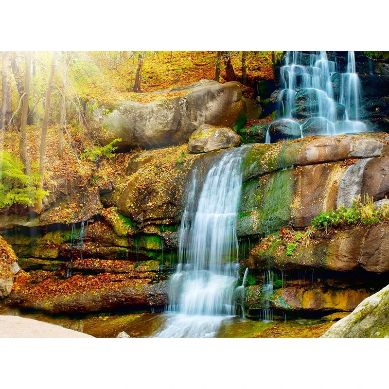 Pemandangan-air-terjun-musim-gugur
