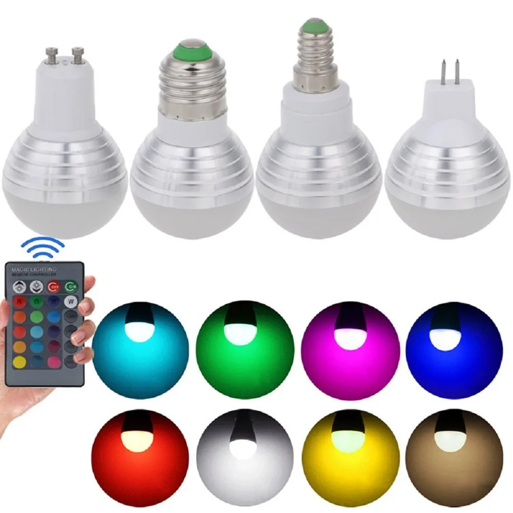 MR16 RGB LED Bulb GU5.3 E27 E14 B22 GU10 16 Color Changeable LED Spotlight+IR Remote Control AC85-265V Holiday Lighting 10PCS
MR16 RGB LED Bulb GU5.3 E27 E14 B22 GU10 16 Color Changeable LED Spotlight+IR Remote Control AC85-265V Holiday Lighting 10PCS