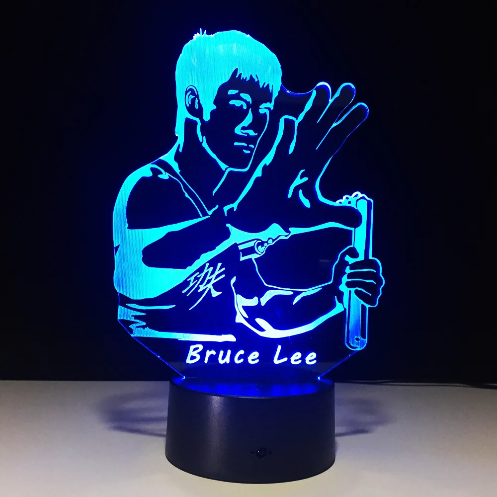 Bruce Lee Kungfu lamp 7 color changing visual illusion LED light deco fashion Novelty toy action figure kids birthday gift
Bruce Lee Kungfu lamp 7 color changing visual illusion LED light deco fashion Novelty toy action figure kids birthday gift
