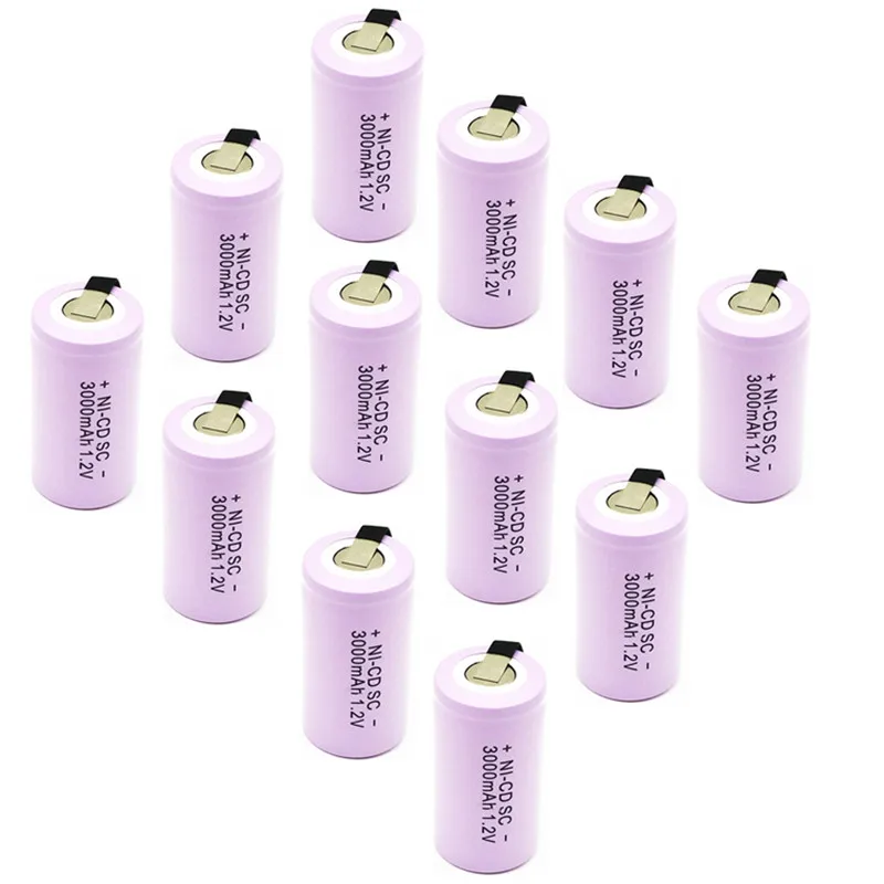 15PCS SC battery rechargeable battery sub battery SC Ni-Cd battery 1.2 v with tab 3000 mAh for Electric tool
15PCS SC battery rechargeable battery sub battery SC Ni-Cd battery 1.2 v with tab 3000 mAh for Electric tool