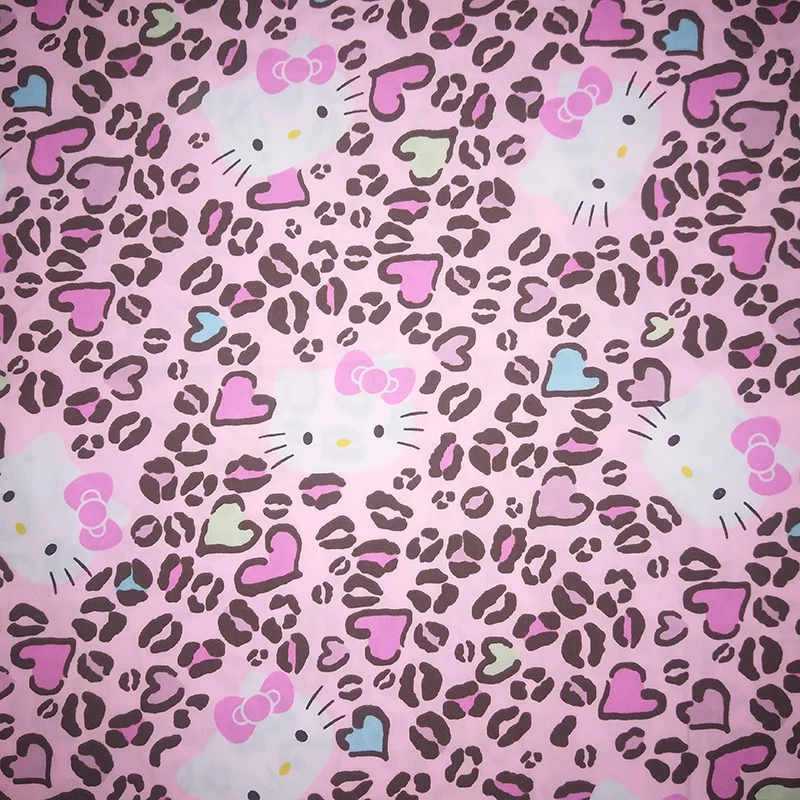 Pink Cartoon Kitty Cat Cotton Fabric Leopard Dot Heart Printed Cotton Fabric Sewing Patchwork DIY Children Dress Wide 140cm
Pink Cartoon Kitty Cat Cotton Fabric Leopard Dot Heart Printed Cotton Fabric Sewing Patchwork DIY Children Dress Wide 140cm