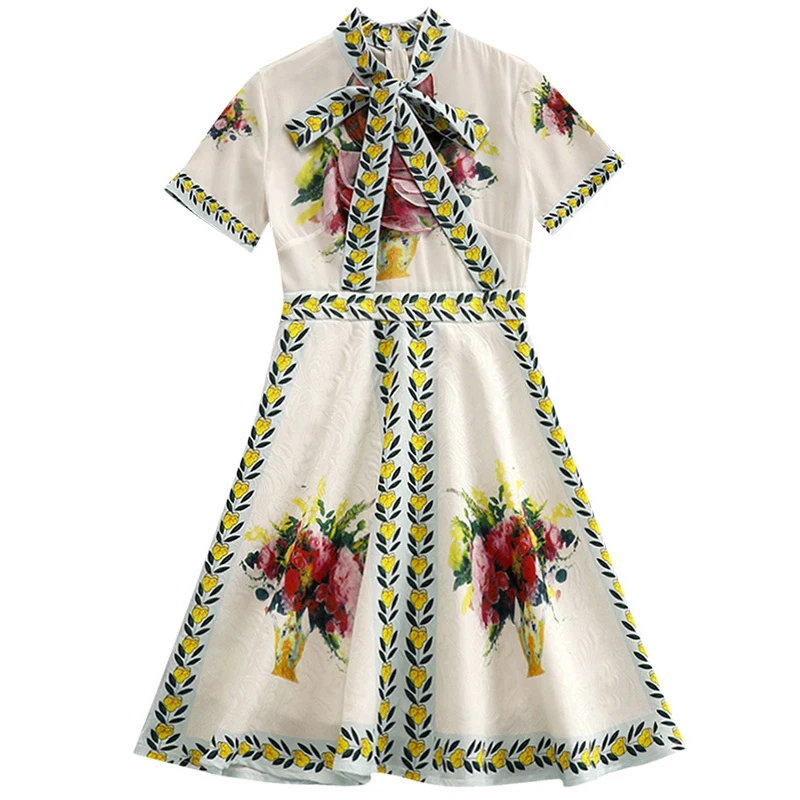 PERHAPS U Floral print bow collar short sleeve empire mini dress women zipper a line dress summer casual D1733
PERHAPS U Floral print bow collar short sleeve empire mini dress women zipper a line dress summer casual D1733