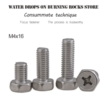 Free shipping M4*16mm 20 Pcs 304 stainless steel cross groove outside hexagonal head bolt and hexagon screw 2018 hot M4x16mm
Free shipping M4*16mm 20 Pcs 304 stainless steel cross groove outside hexagonal head bolt and hexagon screw 2018 hot M4x16mm