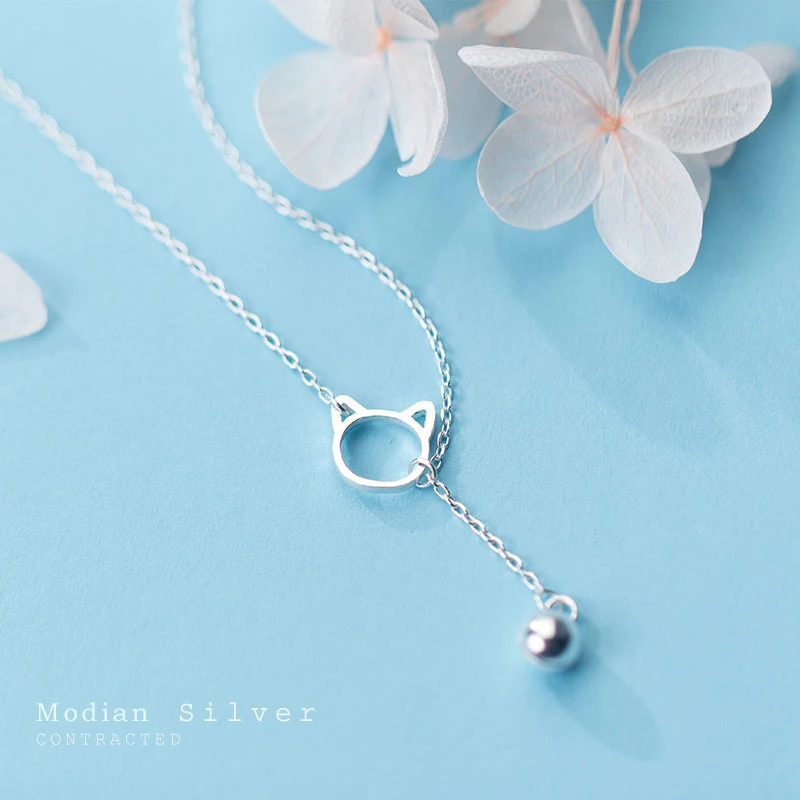 Modian New Arrival Fashion Real 925 Sterling Silver Cat And Bell Cute Chain Necklace Pendant For Women Exquisite Animal Jewelry
Modian New Arrival Fashion Real 925 Sterling Silver Cat And Bell Cute Chain Necklace Pendant For Women Exquisite Animal Jewelry