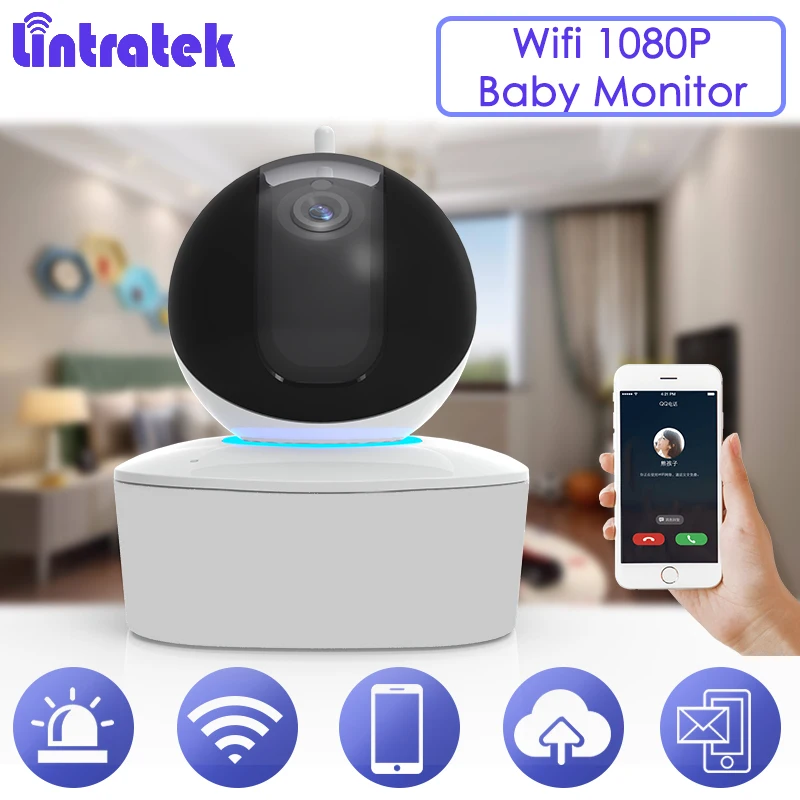 

Lintratek Full-HD 1080P Baby Monitor Wireless wifi IP Cam 2.0MP Security Indoor Mini Camera cct Home Surveillance Nanny 1080P 41