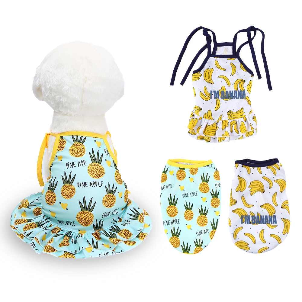 Summer Dog Print Vests and Skirts Pet Summer Dress and Vest for Dogs Fruit Print Breathable Paddy Soft Clothing in XS/S/M/L/XL
Summer Dog Print Vests and Skirts Pet Summer Dress and Vest for Dogs Fruit Print Breathable Paddy Soft Clothing in XS/S/M/L/XL