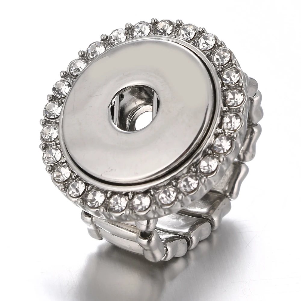New Elegant Crystal DIY Snap Rings Flexible Adjustable Size Fit 18mm Metal Snap Buttons Women's Fashion Jewelry Men's Ring
New Elegant Crystal DIY Snap Rings Flexible Adjustable Size Fit 18mm Metal Snap Buttons Women's Fashion Jewelry Men's Ring