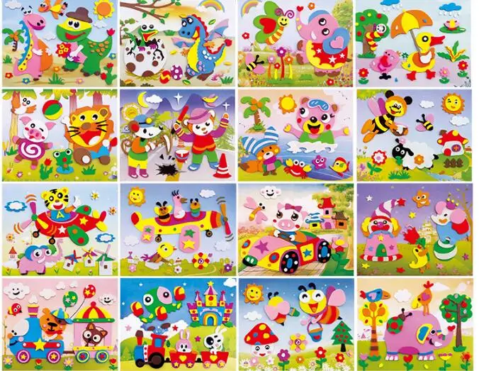 20designs/Lot DIY Handmade 3D Eva Foam Puzzle Sticker kids baby Self-adhesive Eva Crafts Toys Learning & Education Toys
20designs/Lot DIY Handmade 3D Eva Foam Puzzle Sticker kids baby Self-adhesive Eva Crafts Toys Learning & Education Toys