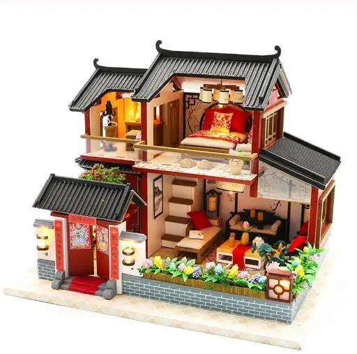 

Doll House Furniture Miniature Dollhouse DIY Miniature House Room Box Theatre Toys for Children DIY Dollhouse M905