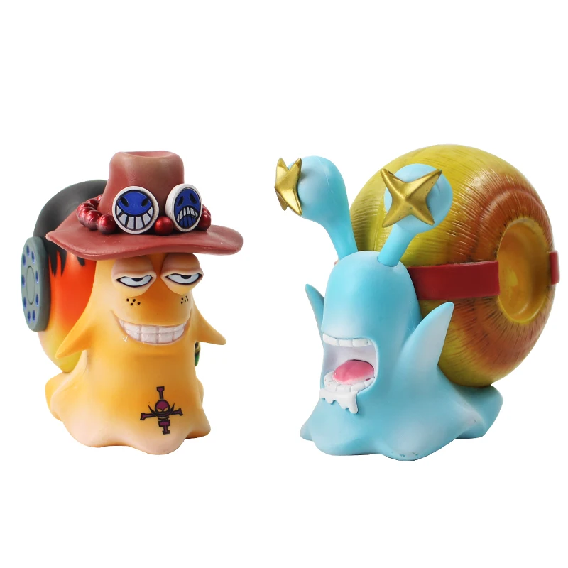 2pcs/set Anime One Piece Luffy & Ace Den Den Mushi Telephone Snail PVC Action Figures Model Toys 11cm
2pcs/set Anime One Piece Luffy & Ace Den Den Mushi Telephone Snail PVC Action Figures Model Toys 11cm