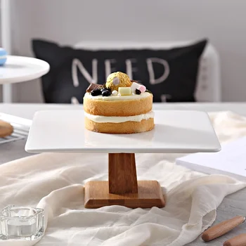 10'' Square Ceramic Cake Stand Decorative Porcelain Wood Compote Serving Tray Tableware for Pudding Chiffon Cake Muffin Tiramisu
10'' Square Ceramic Cake Stand Decorative Porcelain Wood Compote Serving Tray Tableware for Pudding Chiffon Cake Muffin Tiramisu
