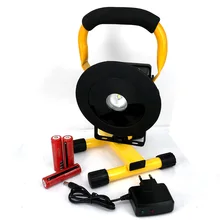 Yellow 20W Portable Rechargeable LED Flood light Spot Light 3 mode Power Bank Function 5V/1A by 3*18650 led exterieur