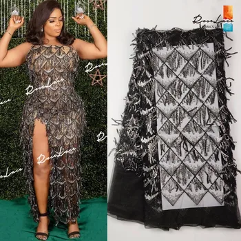 Black And Silver 3D Sequins Net Lace Fabric Special Tassel Sequined Embroidered Guipure African French Net Lace Wedding Fabrics
Black And Silver 3D Sequins Net Lace Fabric Special Tassel Sequined Embroidered Guipure African French Net Lace Wedding Fabrics