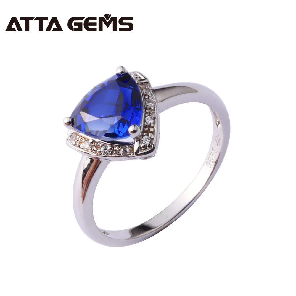 Women Fashion Blue Sapphire Sterling Silver Party Ring 2.3 Carats in Triangle 8mm Created Blue Sapphire All clean Top Quality
Women Fashion Blue Sapphire Sterling Silver Party Ring 2.3 Carats in Triangle 8mm Created Blue Sapphire All clean Top Quality