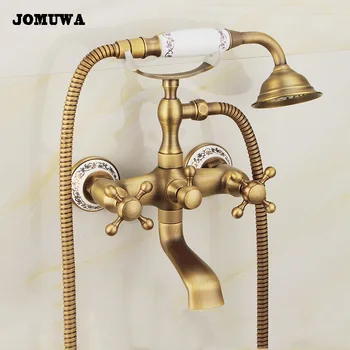 European Style Luxury Antique Brass Bathroom Shower Faucet Rain Shower Head+Tub Faucet + Hand Shower mixer
European Style Luxury Antique Brass Bathroom Shower Faucet Rain Shower Head+Tub Faucet + Hand Shower mixer