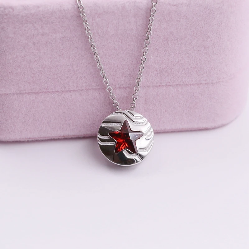 Superhero Winter Soldier Pendant Necklace S925 Sliver Jewelry For Women Valentine's Day Gift For Girls Female Kids Presen
Superhero Winter Soldier Pendant Necklace S925 Sliver Jewelry For Women Valentine's Day Gift For Girls Female Kids Presen